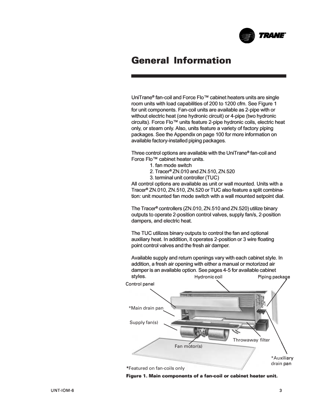 Trane LO manual General Information 