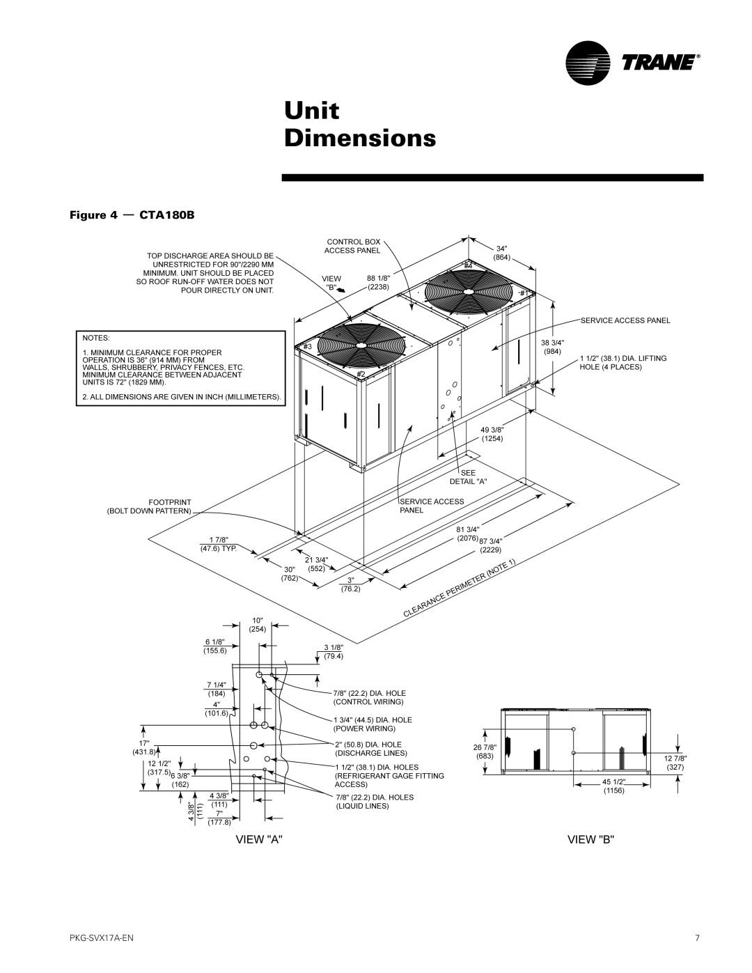 Trane PKG-SVX17A-EN manual CTA180B 