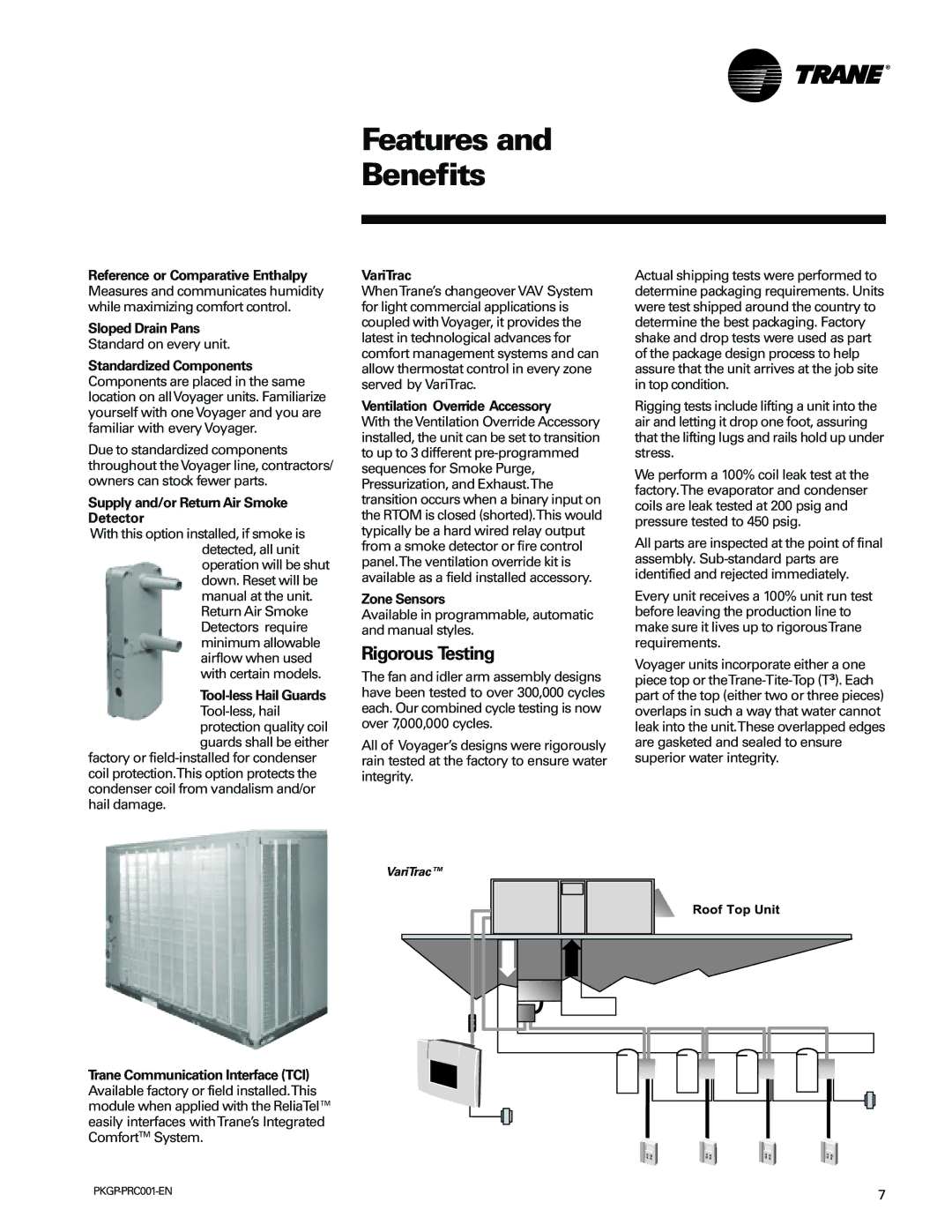 Trane PKGP-PRC001-EN manual Rigorous Testing 