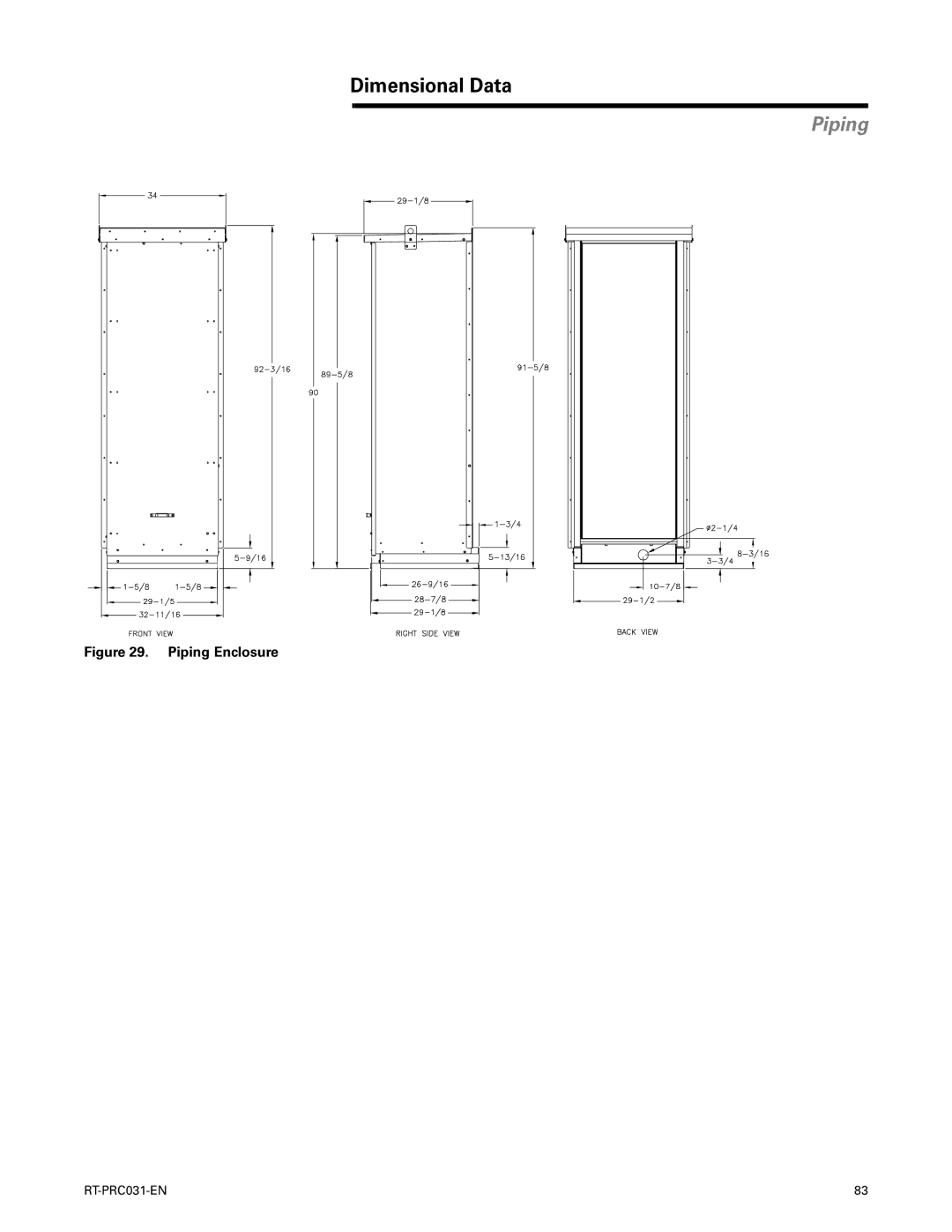 Trane RT-PRC031-EN manual Piping 