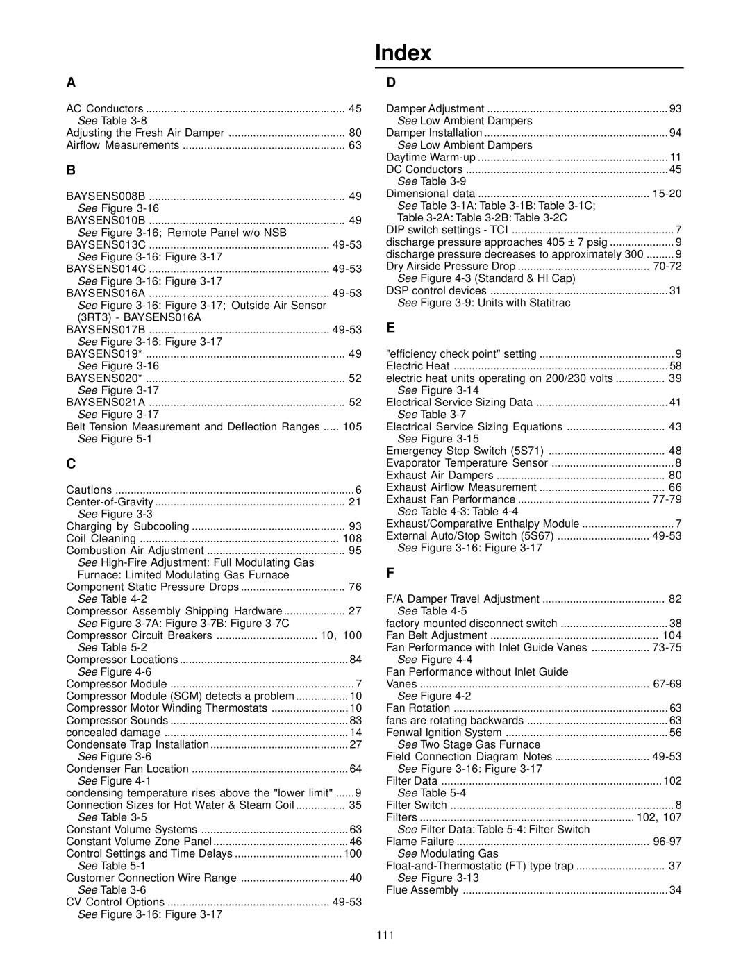 Trane RT-SVX10C-EN specifications Index 