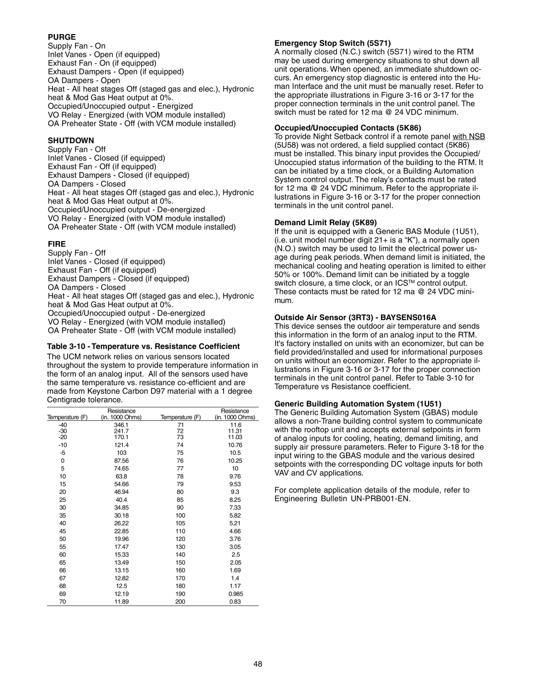 Trane RT-SVX10C-EN specifications Purge, Fire 