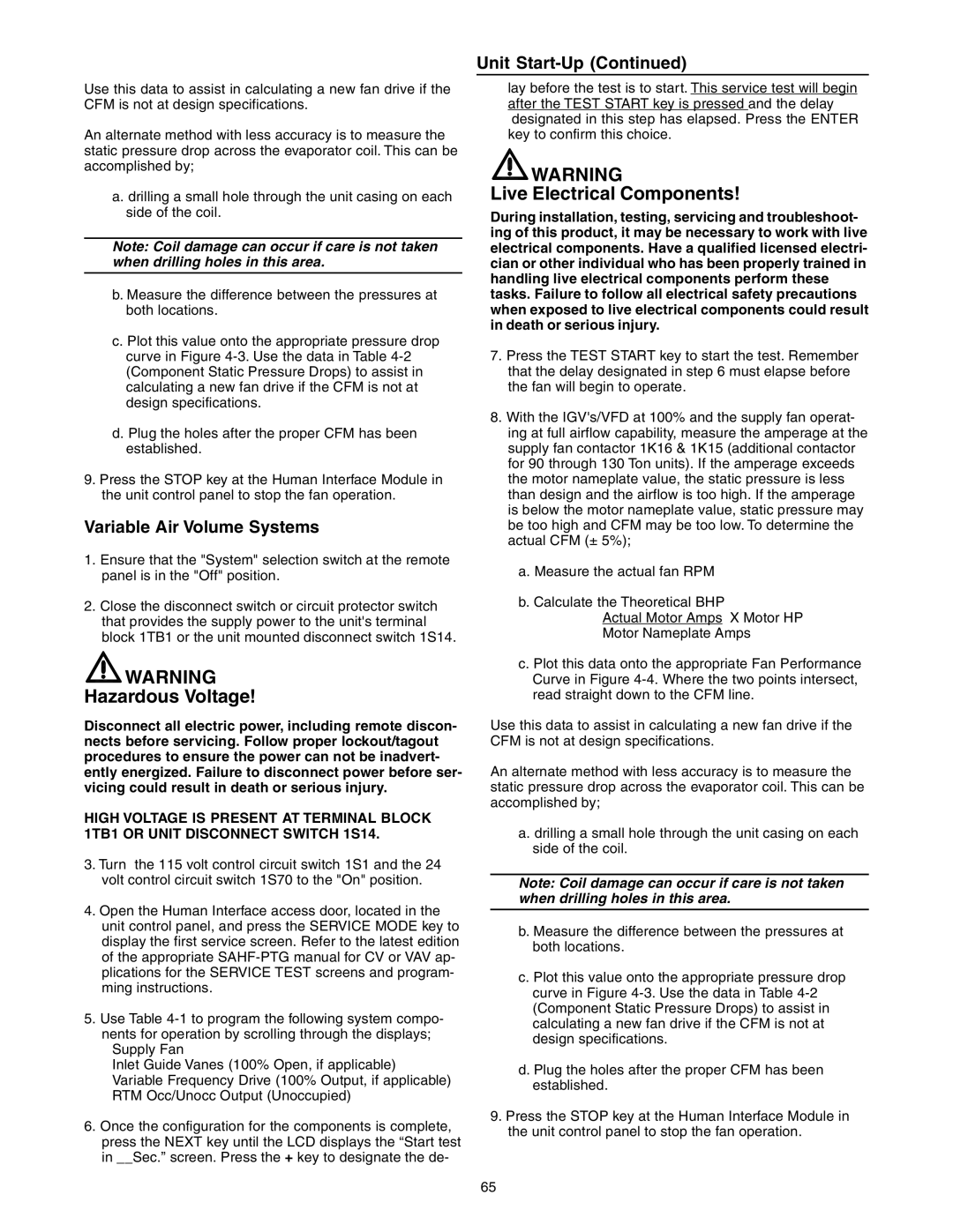 Trane RT-SVX10C-EN specifications Variable Air Volume Systems 