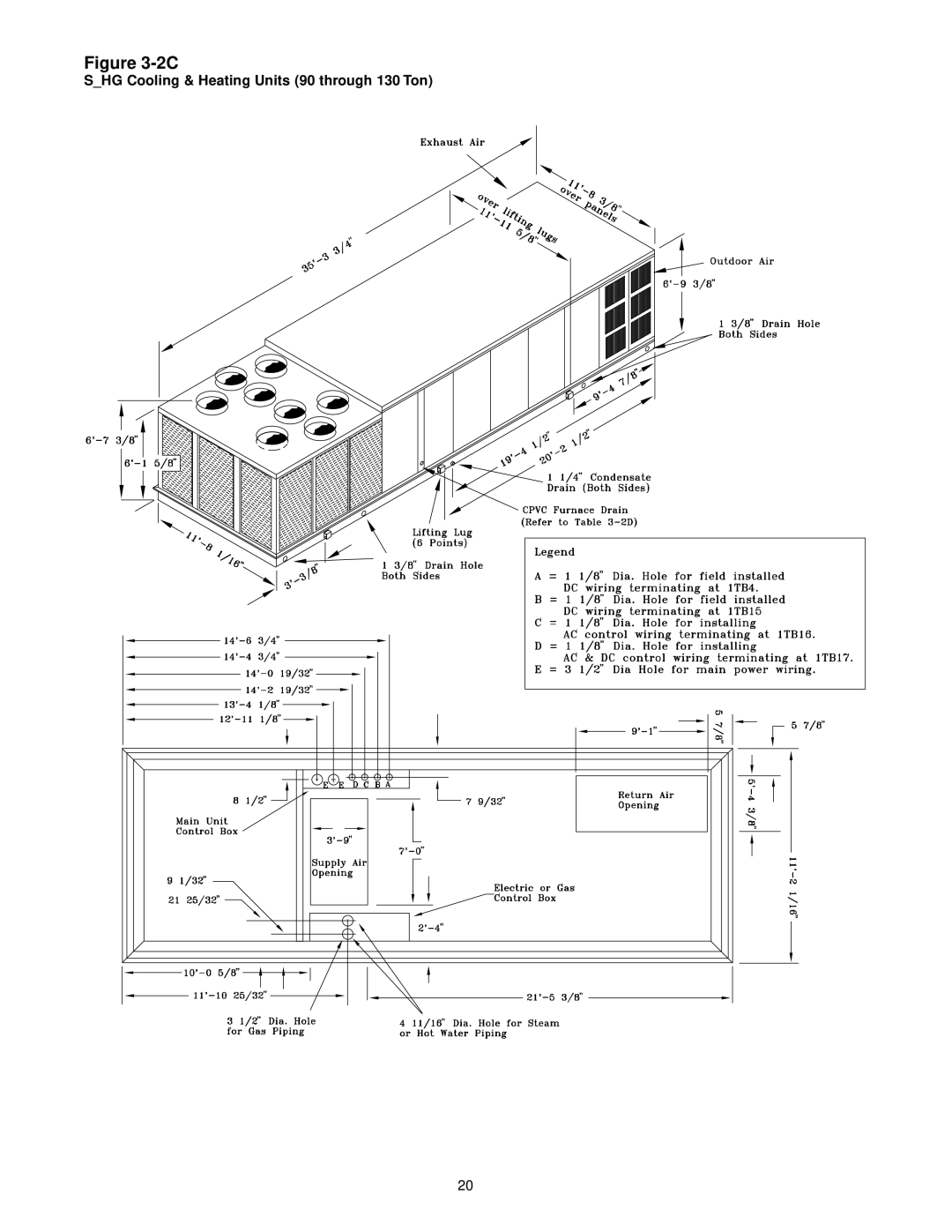 Trane RT-SVX10C-EN specifications 2C, S_HG Cooling & Heating Units 90 through 130 Ton 