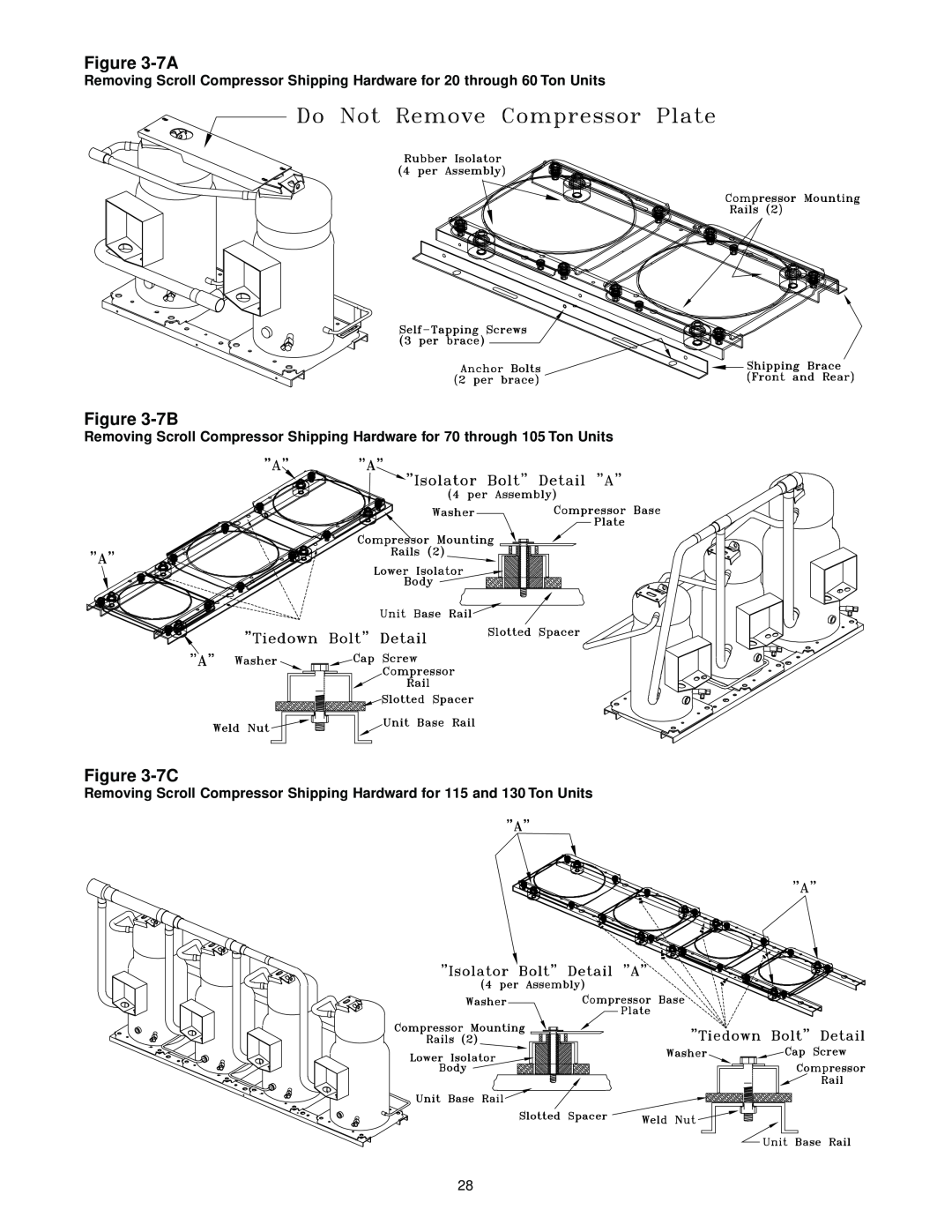 Trane RT-SVX10C-EN specifications 7A, 7B, 7C 