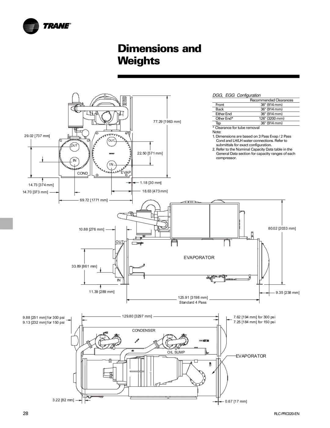 Trane RTHD manual DGG, EGG Configuration 