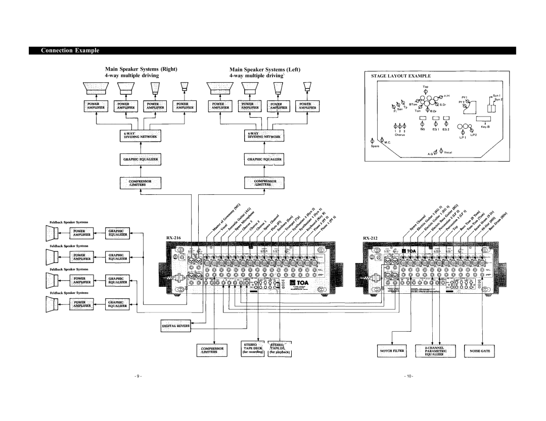 Trane RX-212 instruction manual Connection Example 