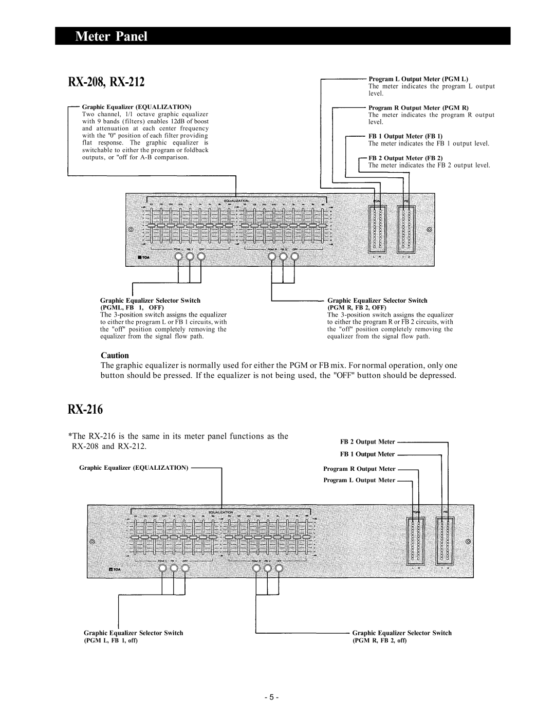 Trane instruction manual RX-208 and RX-212 