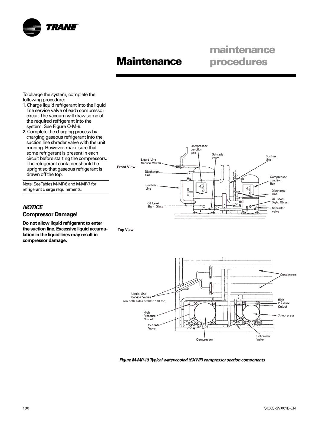 Trane SCXG-SVX01B-EN manual Maintenance 