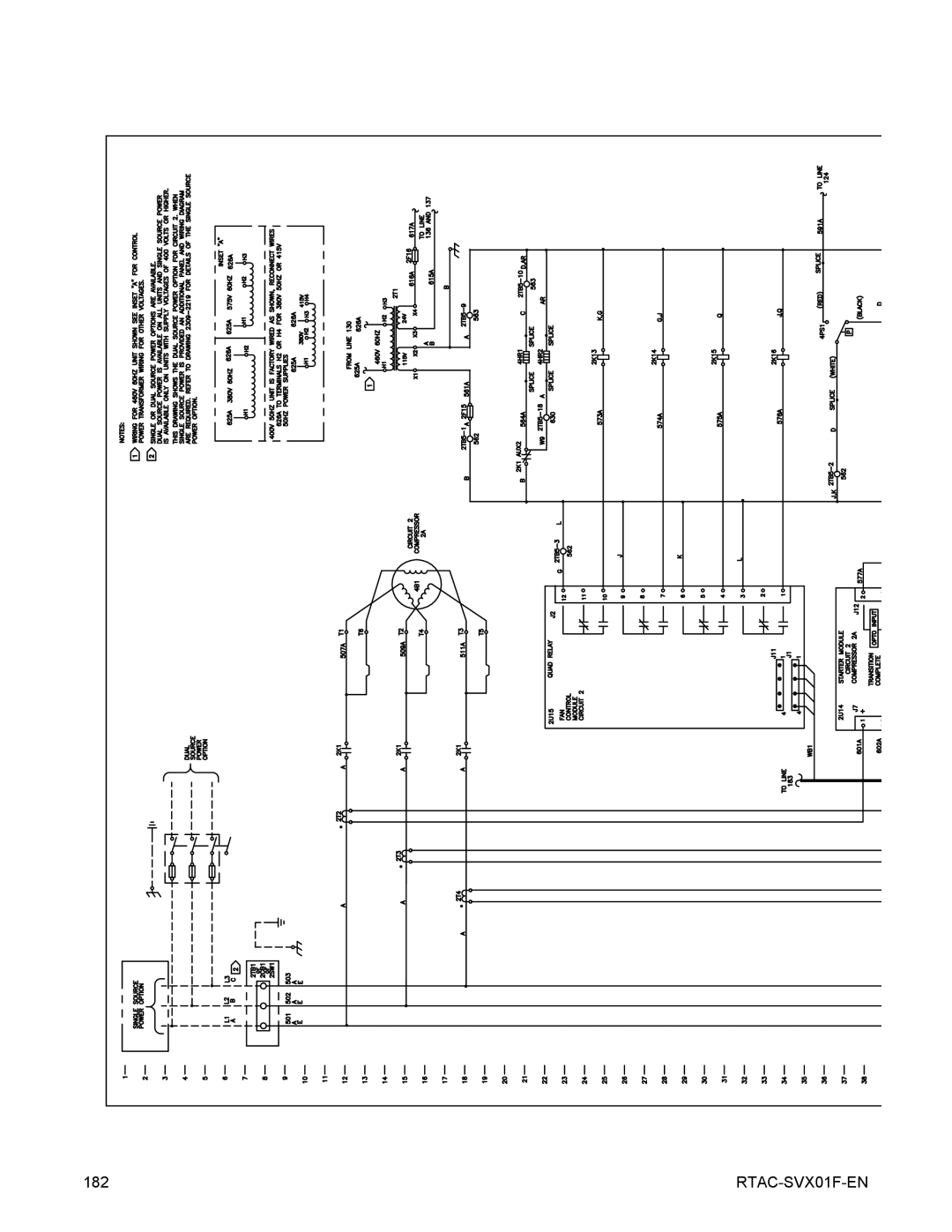 Trane RTAC 140-400 ton units (50 HZ), Series R Air-Cooled Helical Rotary Liquid Chillers manual 182 