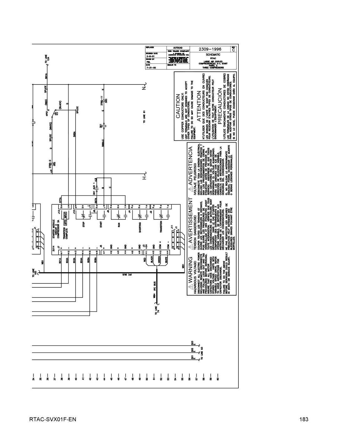 Trane Series R Air-Cooled Helical Rotary Liquid Chillers, RTAC 140-500 ton units (60 Hz) manual 183 