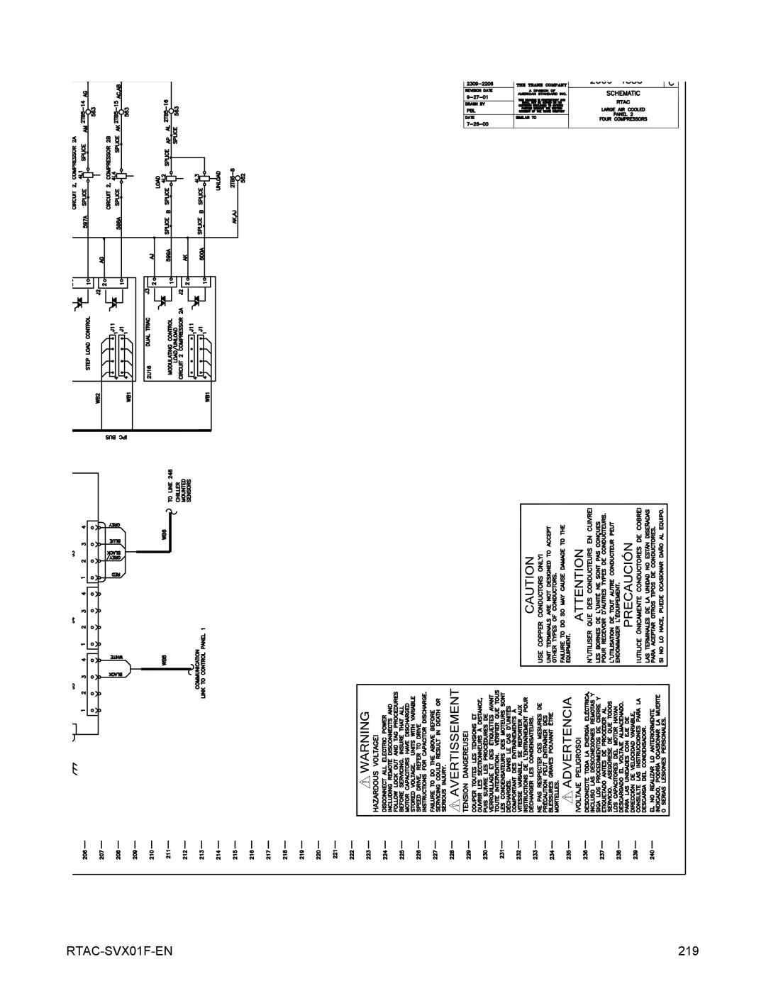 Trane Series R Air-Cooled Helical Rotary Liquid Chillers, RTAC 140-500 ton units (60 Hz) manual 219 