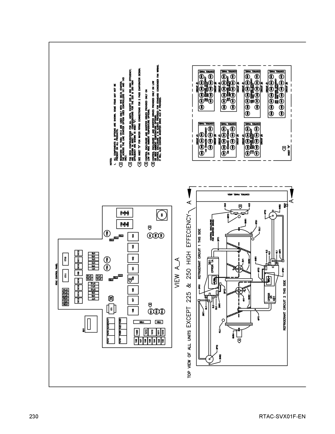 Trane RTAC 140-400 ton units (50 HZ), Series R Air-Cooled Helical Rotary Liquid Chillers manual 230 