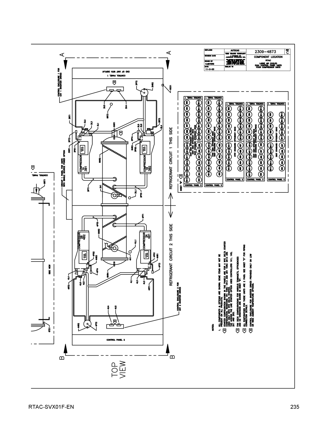 Trane RTAC 140-500 ton units (60 Hz), Series R Air-Cooled Helical Rotary Liquid Chillers manual 235 