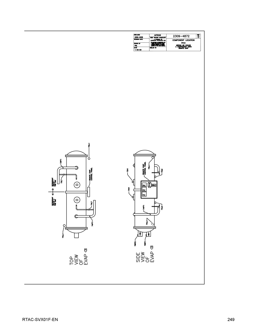 Trane Series R Air-Cooled Helical Rotary Liquid Chillers, RTAC 140-500 ton units (60 Hz) manual 249 