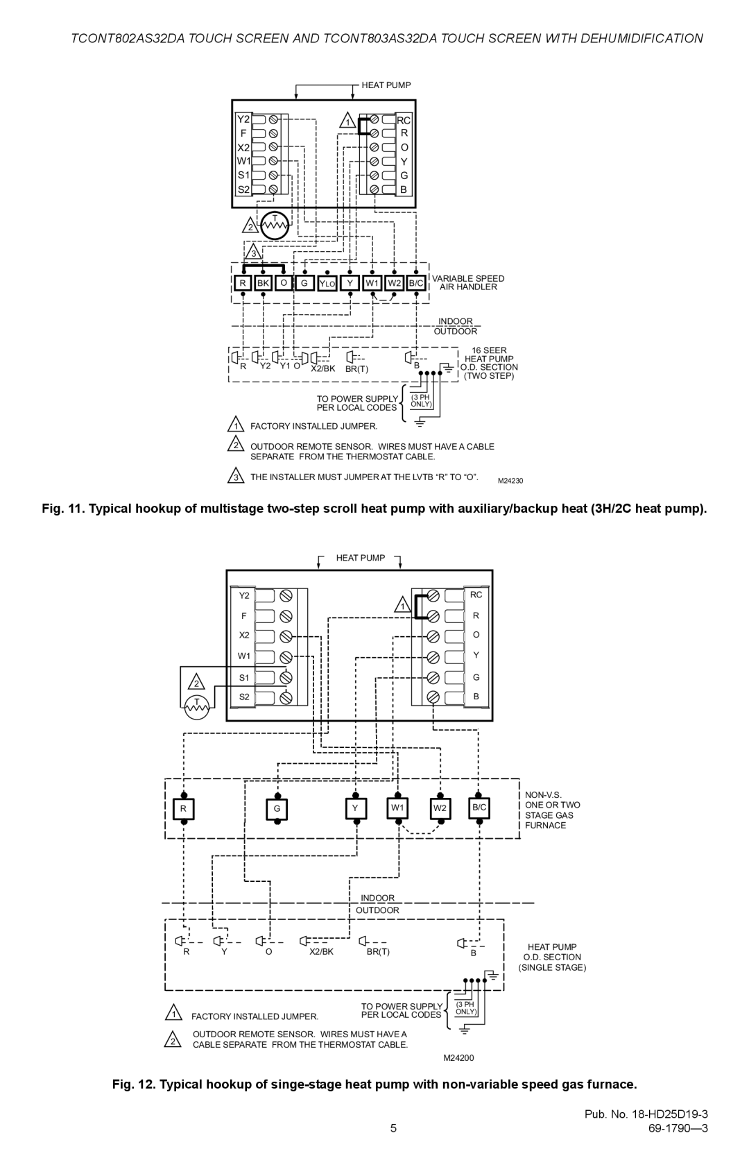 Trane TCONT802AS32DA, TCONT803AS32DA installation instructions Variable Speed AIR Handler 