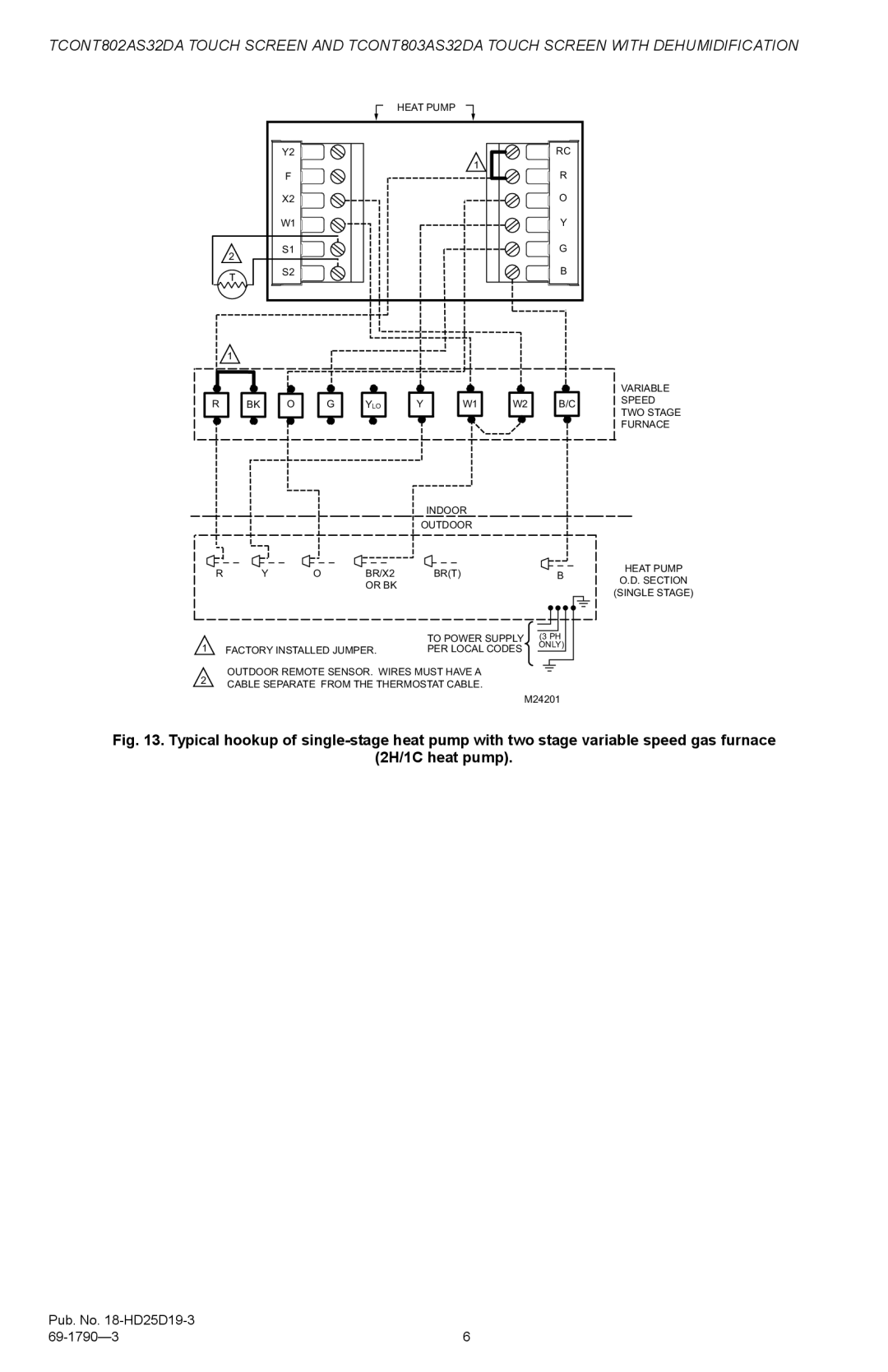 Trane TCONT803AS32DA, TCONT802AS32DA installation instructions Heat Pump Variable 