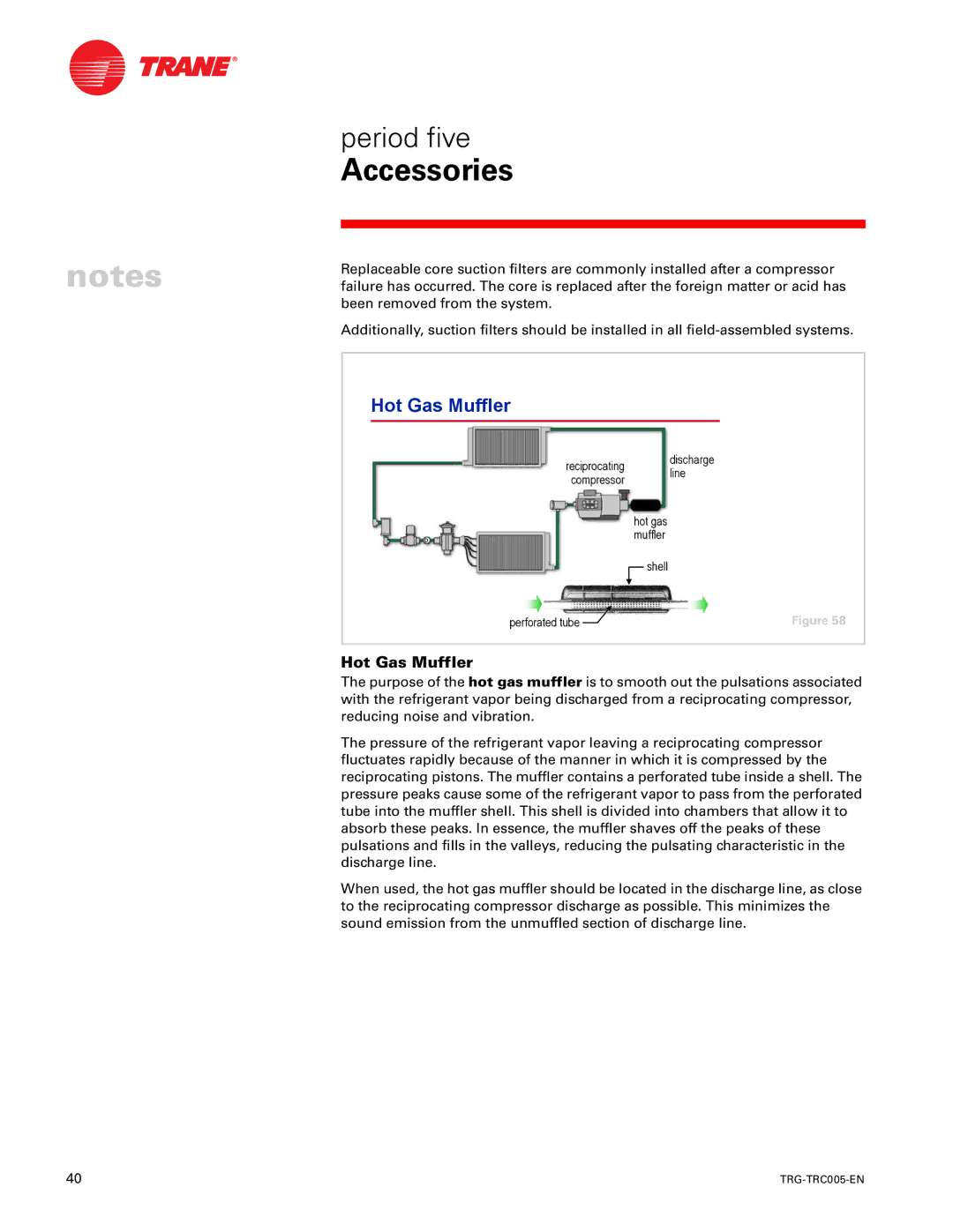 Trane trg-trc005-en manual Hot Gas Muffler 