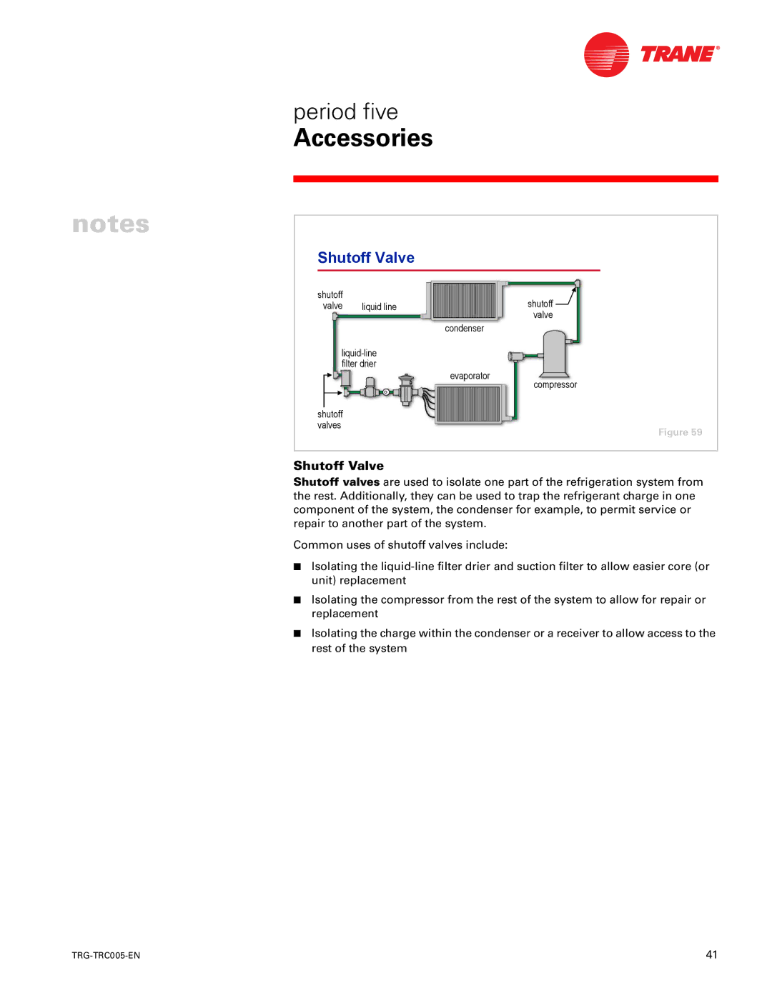 Trane trg-trc005-en manual Shutoff Valve 