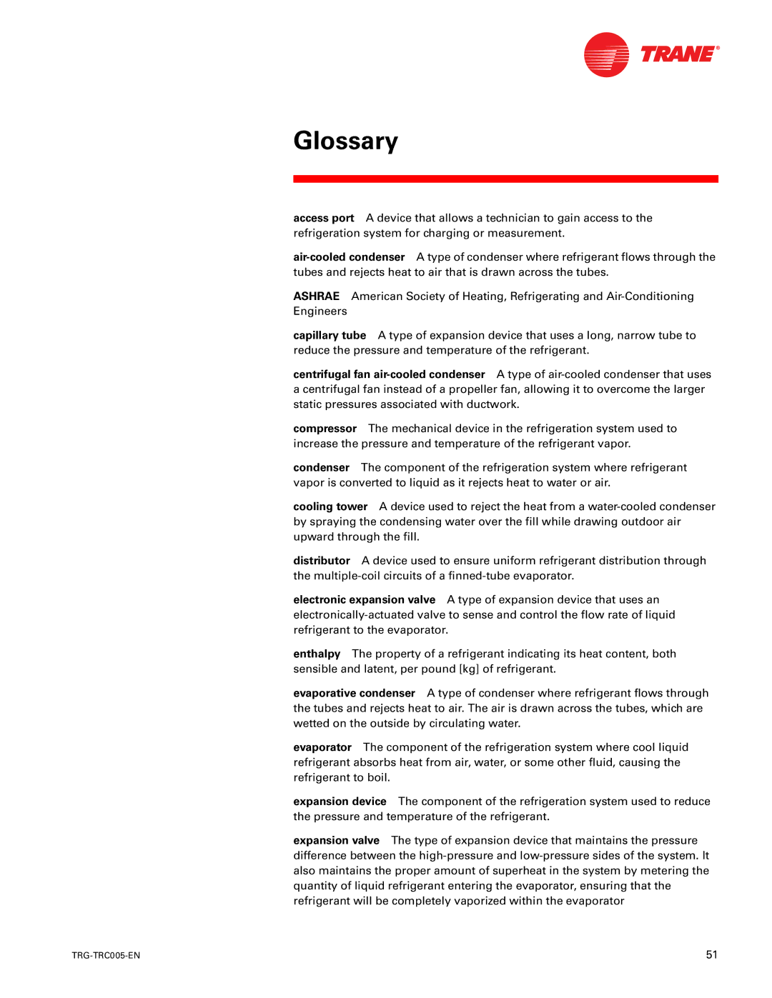 Trane trg-trc005-en manual Glossary 