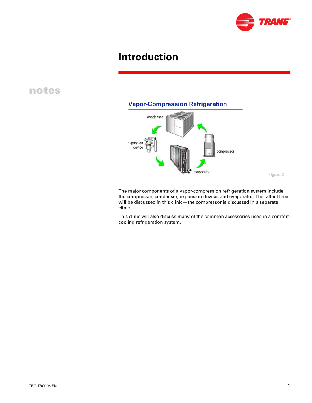 Trane trg-trc005-en manual Introduction, Vapor-Compression Refrigeration 