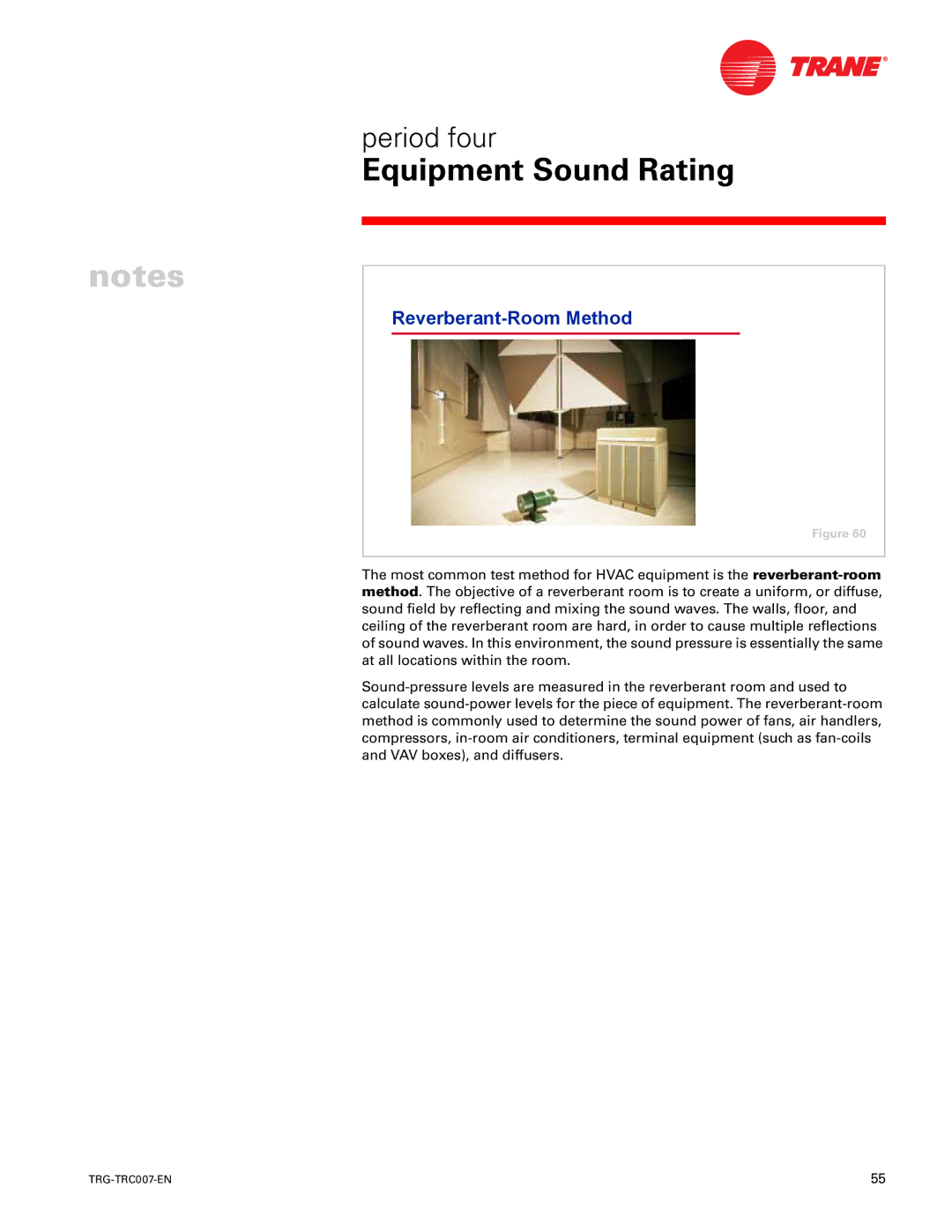 Trane TRG-TRC007-EN manual Reverberant-Room Method 