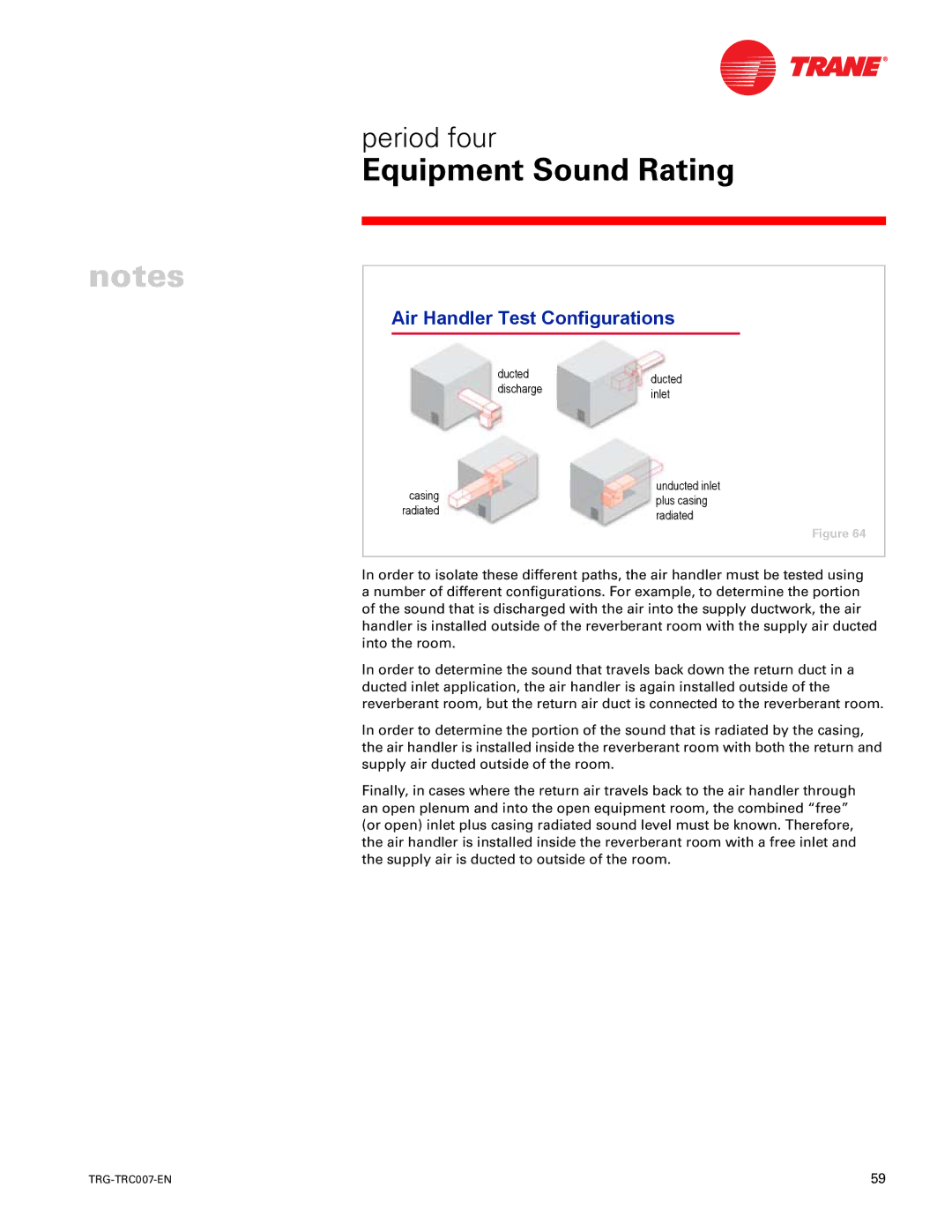 Trane TRG-TRC007-EN manual Air Handler Test Configurations 