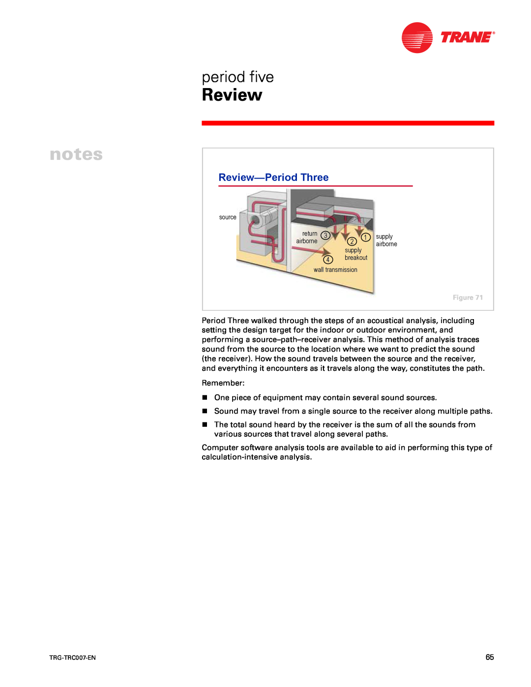 Trane TRG-TRC007-EN manual Review-PeriodThree, period five 