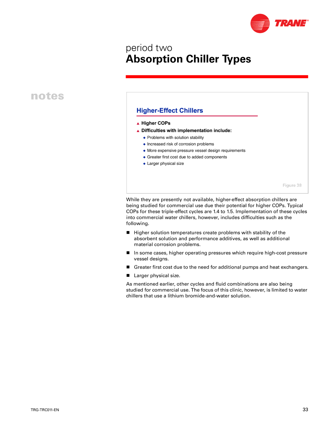 Trane TRG-TRC011-EN manual Absorption Chiller Types 