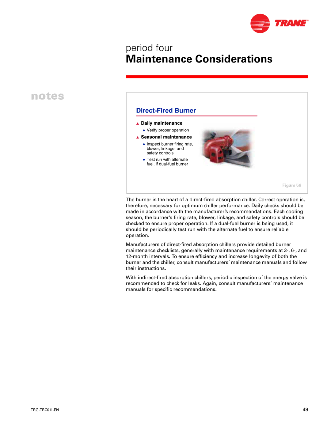 Trane TRG-TRC011-EN manual Test run with alternate fuel, if dual-fuel burner 