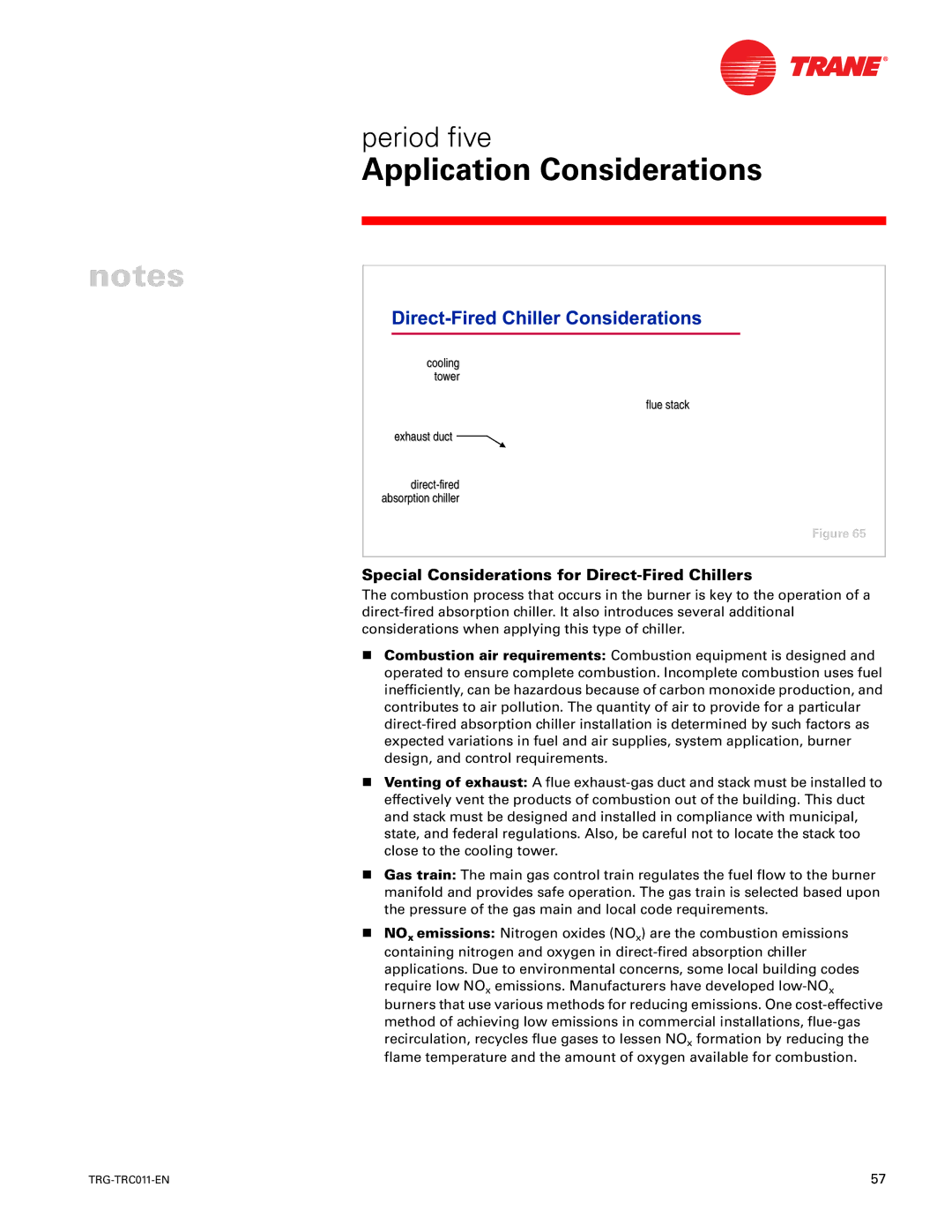 Trane TRG-TRC011-EN manual Special Considerations for Direct-Fired Chillers 