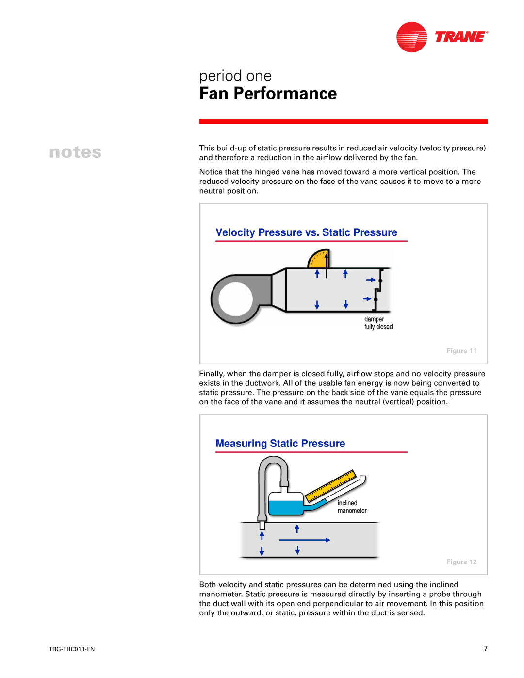 Trane TRG-TRC013-EN manual Measuring Static Pressure 