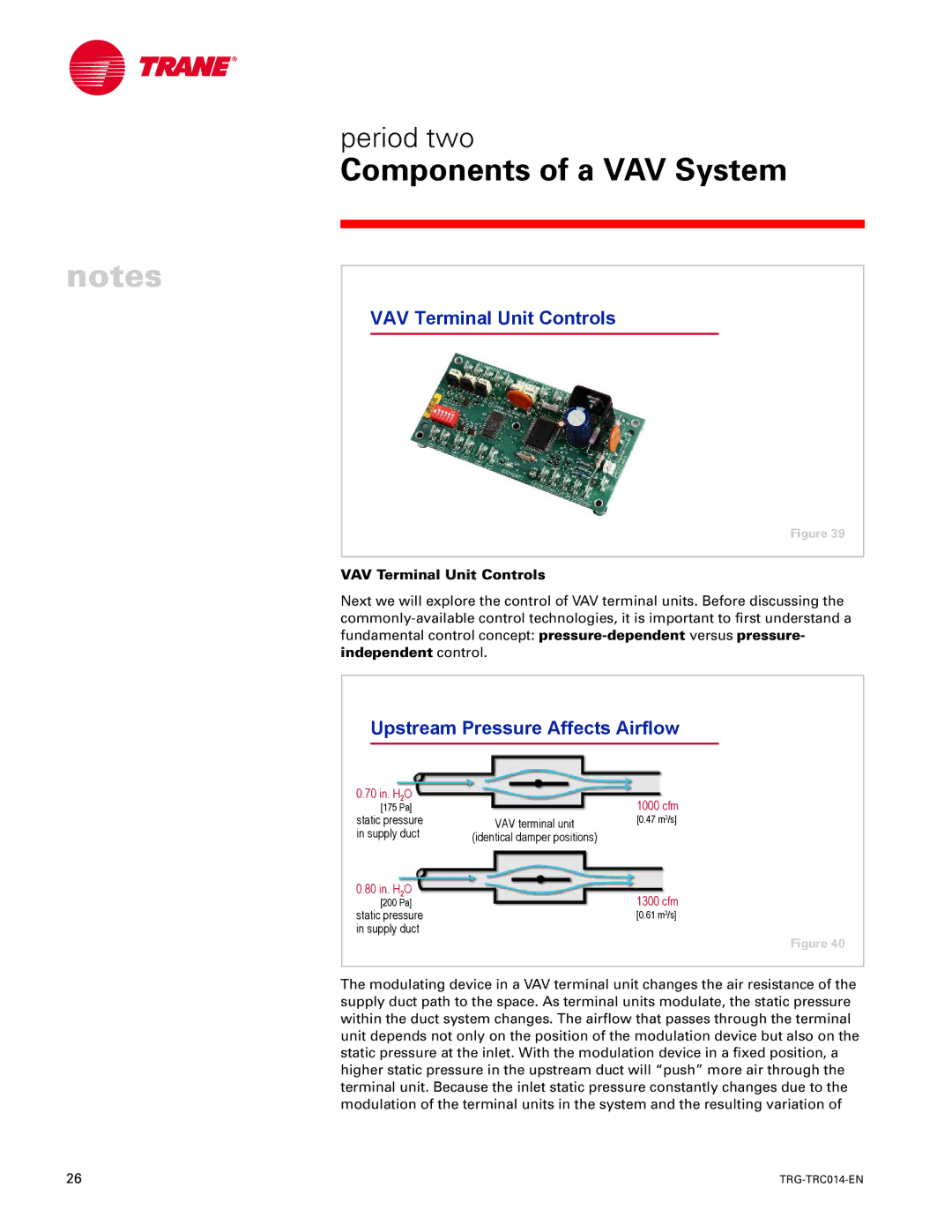 Trane TRG-TRC014-EN manual VAV Terminal Unit Controls, Upstream Pressure Affects Airflow 