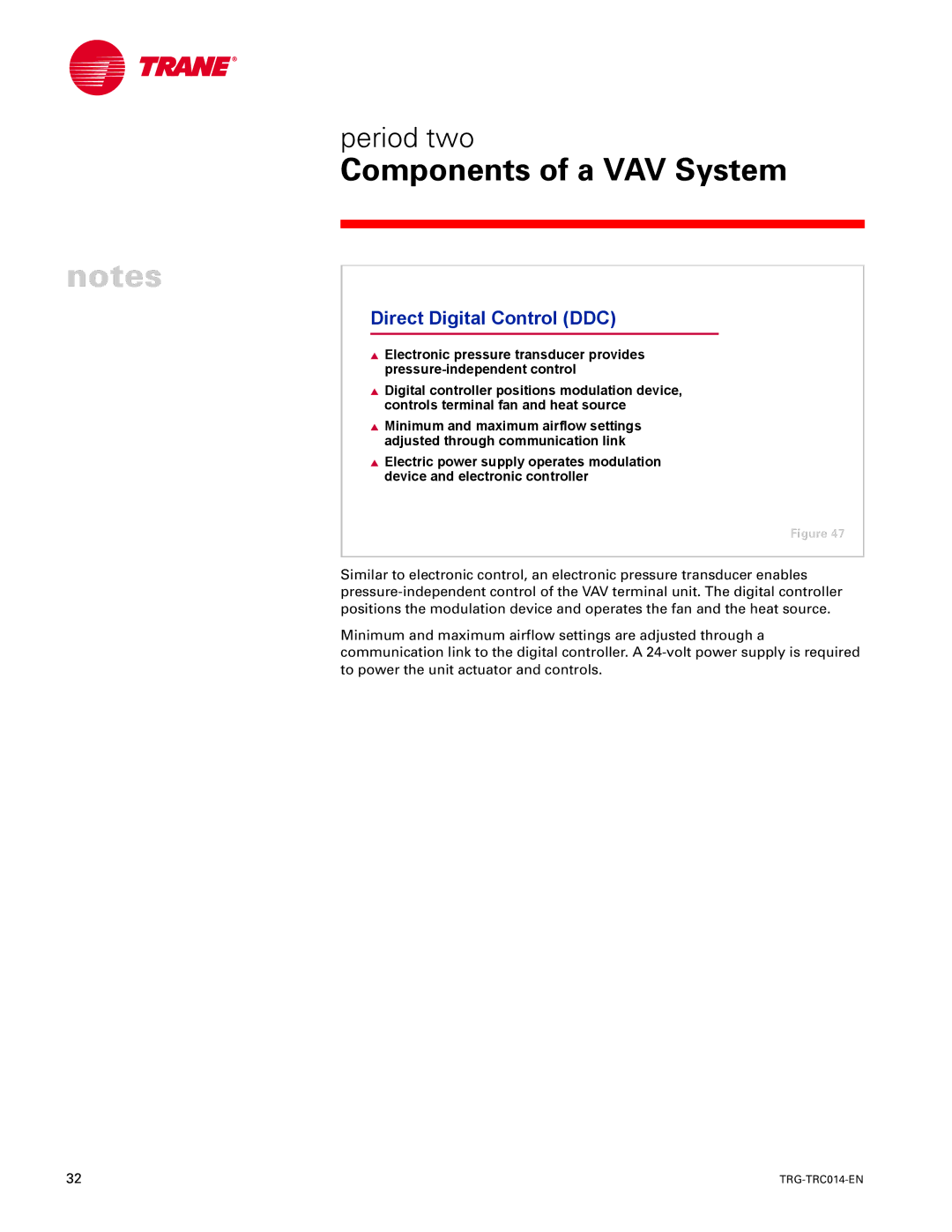 Trane TRG-TRC014-EN manual Components of a VAV System 