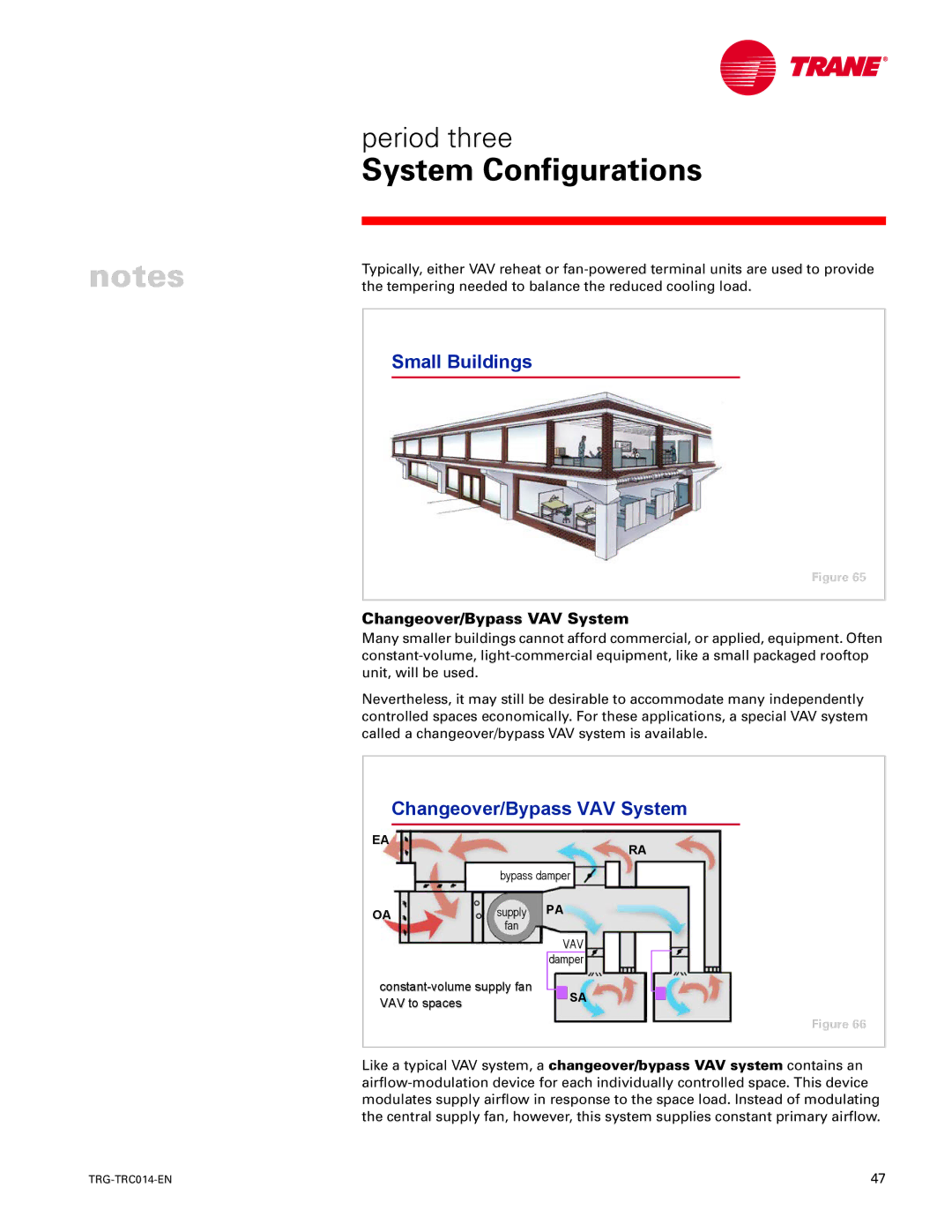 Trane TRG-TRC014-EN manual Small Buildings, Changeover/Bypass VAV System 