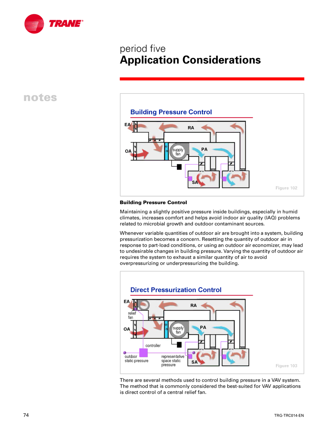 Trane TRG-TRC014-EN manual Building Pressure Control, Direct Pressurization Control 