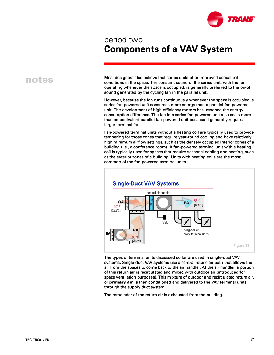 Trane TRG-TRC014-EN manual Single-DuctVAV Systems, Components of a VAV System, period two 