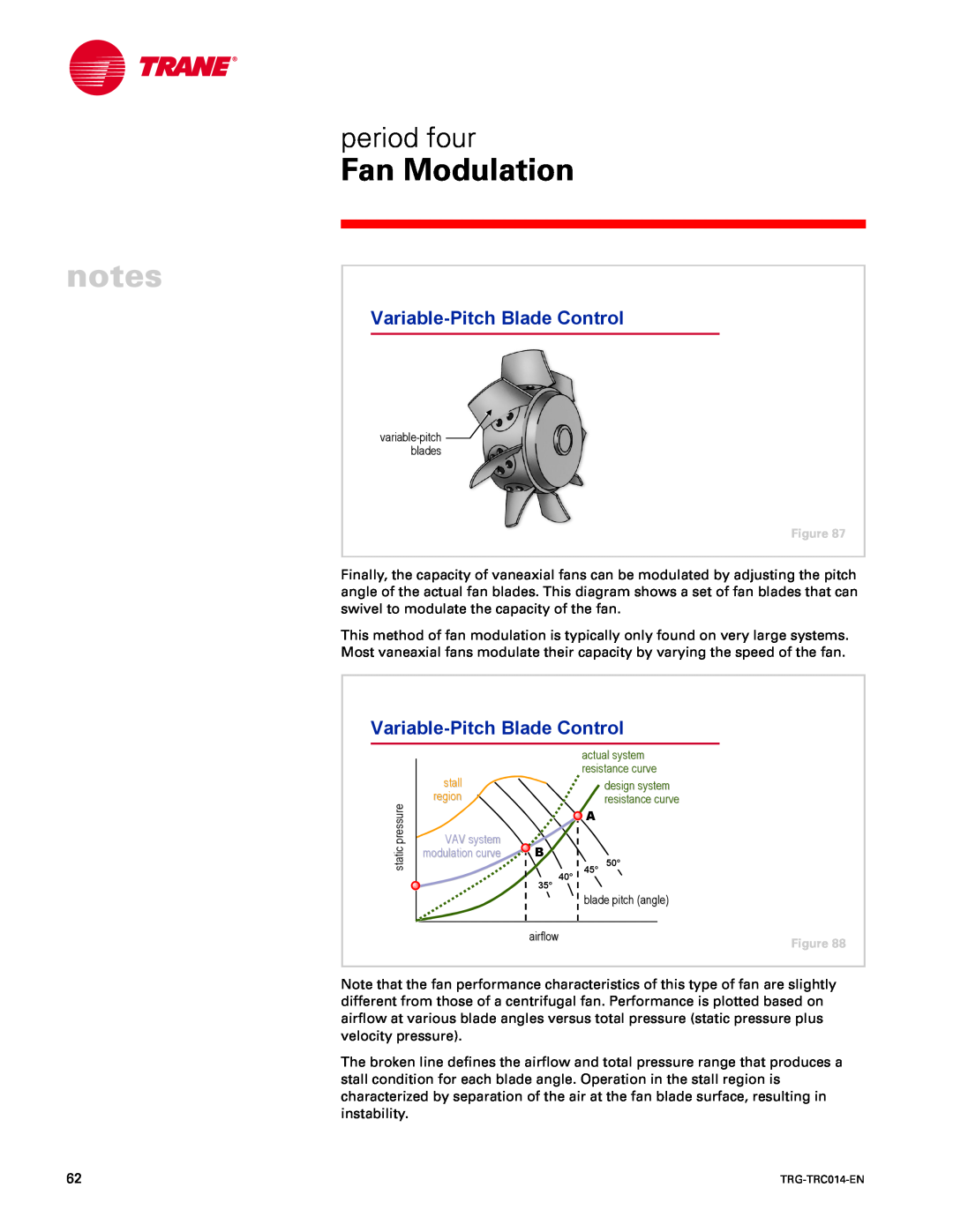 Trane TRG-TRC014-EN manual Variable-PitchBlade Control, Fan Modulation, period four 