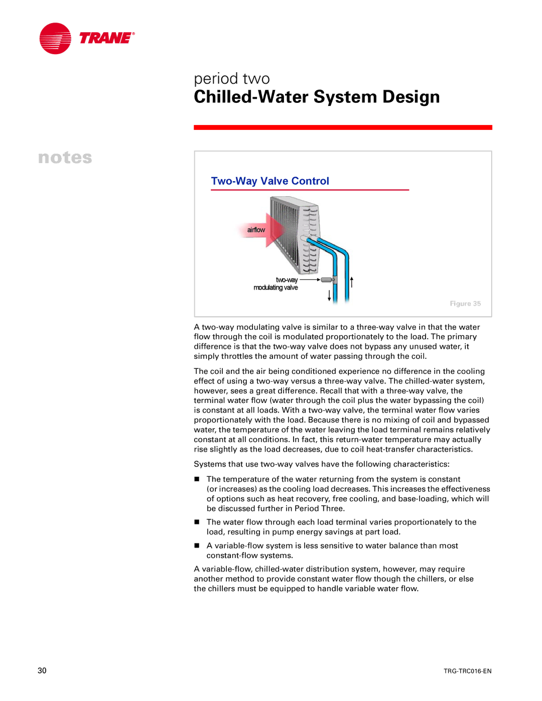 Trane TRG-TRC016-EN manual Two-Way Valve Control 