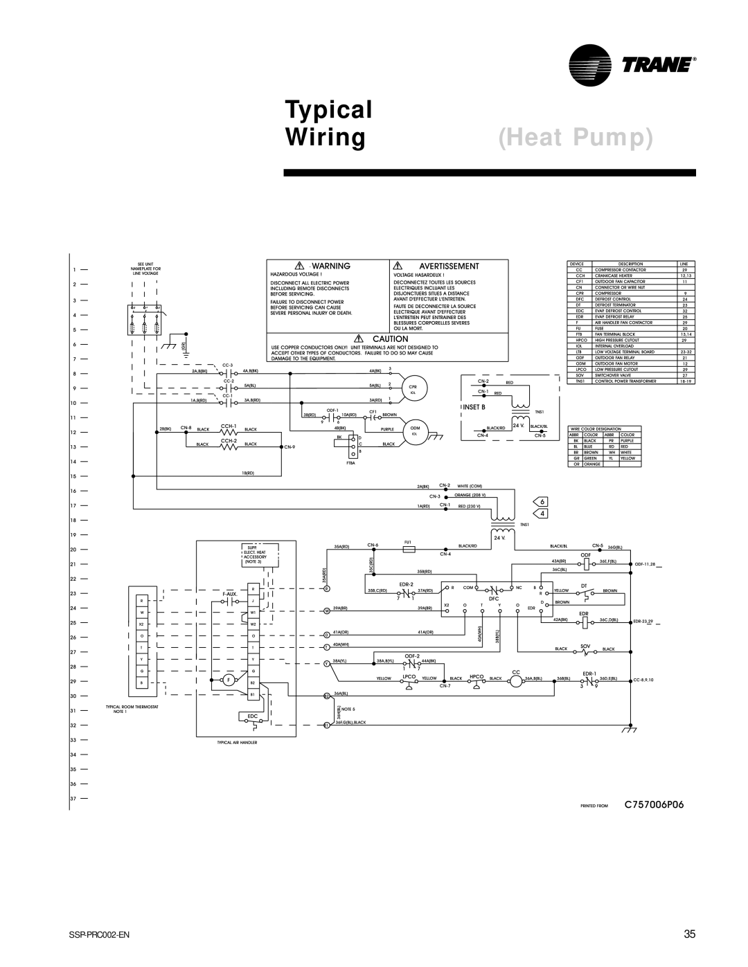 Trane TWE050A, TWA075A, TWE200B, TWA200B manual Heat Pump 