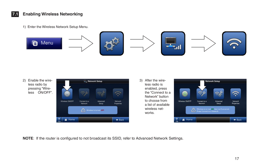 Trane XL950 manual Enabling Wireless Networking 