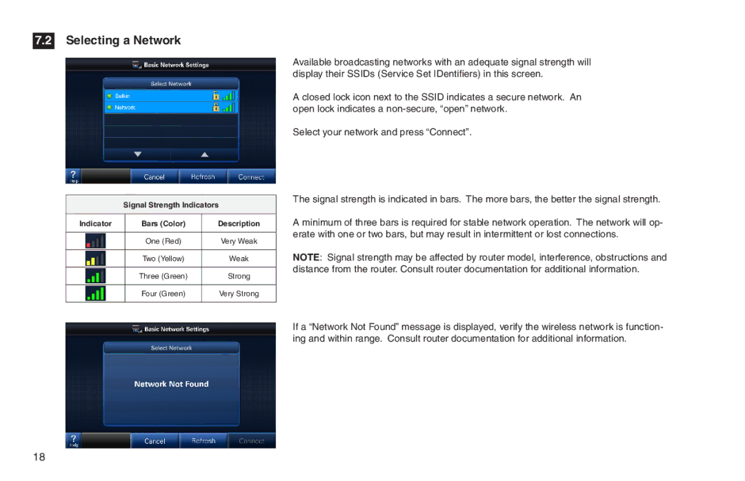 Trane XL950 manual Selecting a Network 