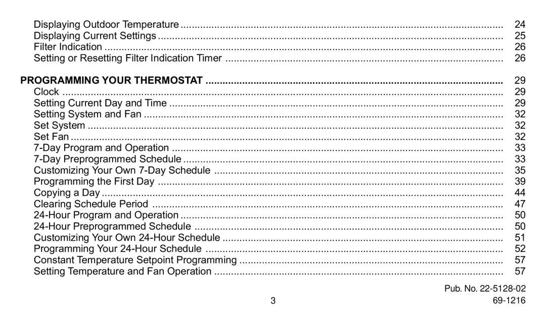 Trane XT500C manual Programming Your Thermostat 