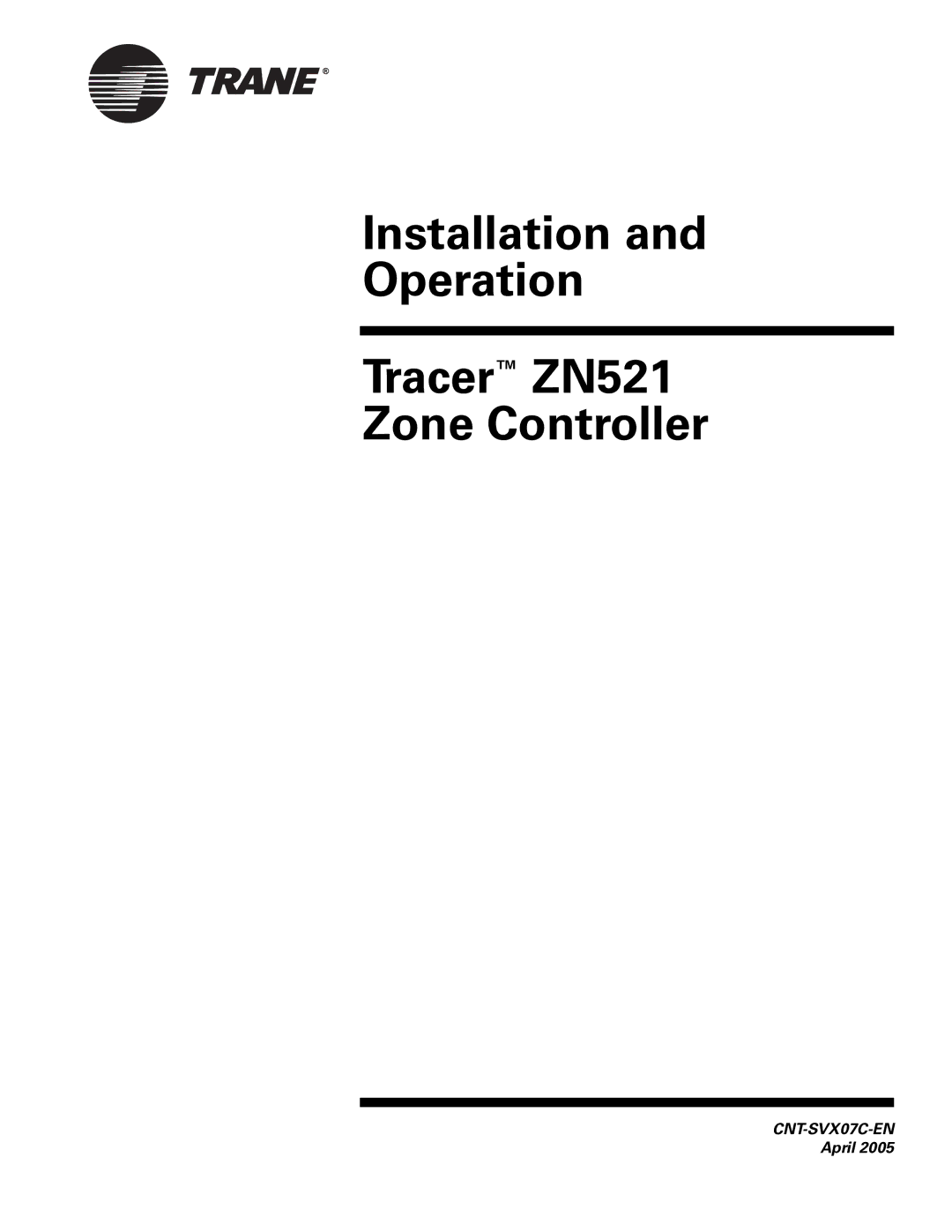 Trane Zone Controller, N512 manual CNT-SVX07C-EN April 