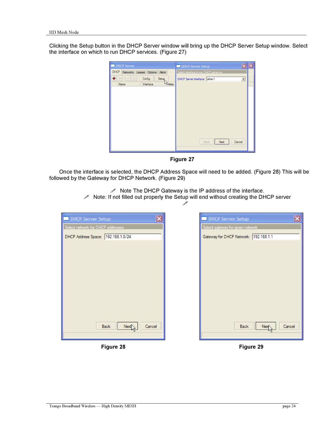 Trango Broadband High Density Mesh System user manual HD Mesh Node 