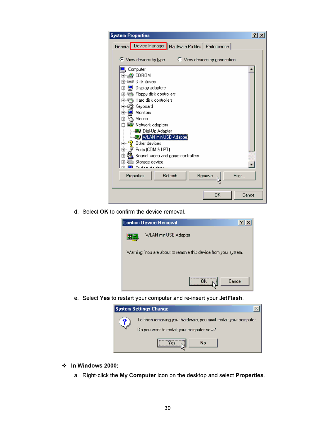 Transcend Information 128MB-256MB JetFlash user manual ™ In Windows 