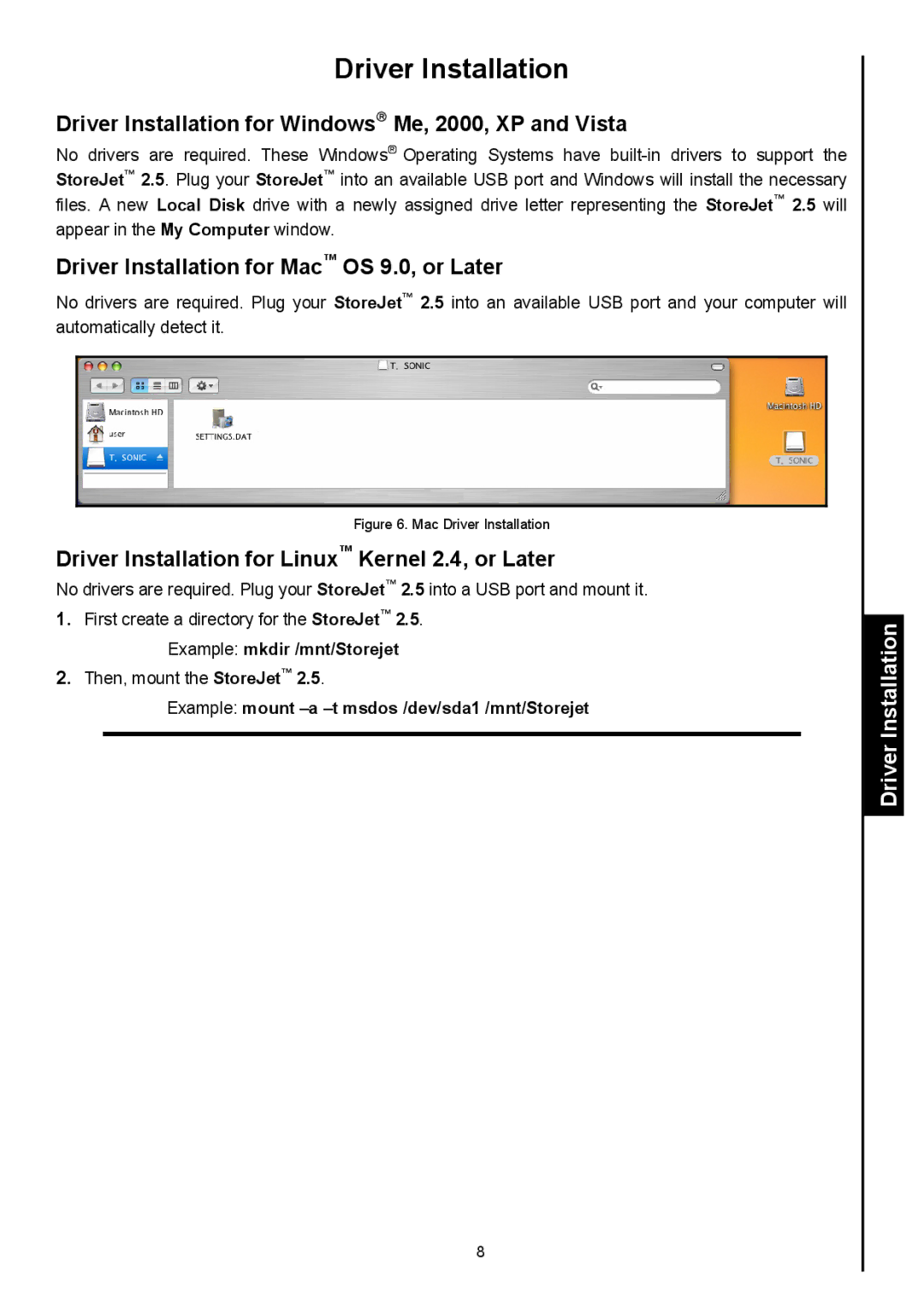 Transcend Information 2.5 IDE user manual Driver Installation for Windows→ Me, 2000, XP and Vista 