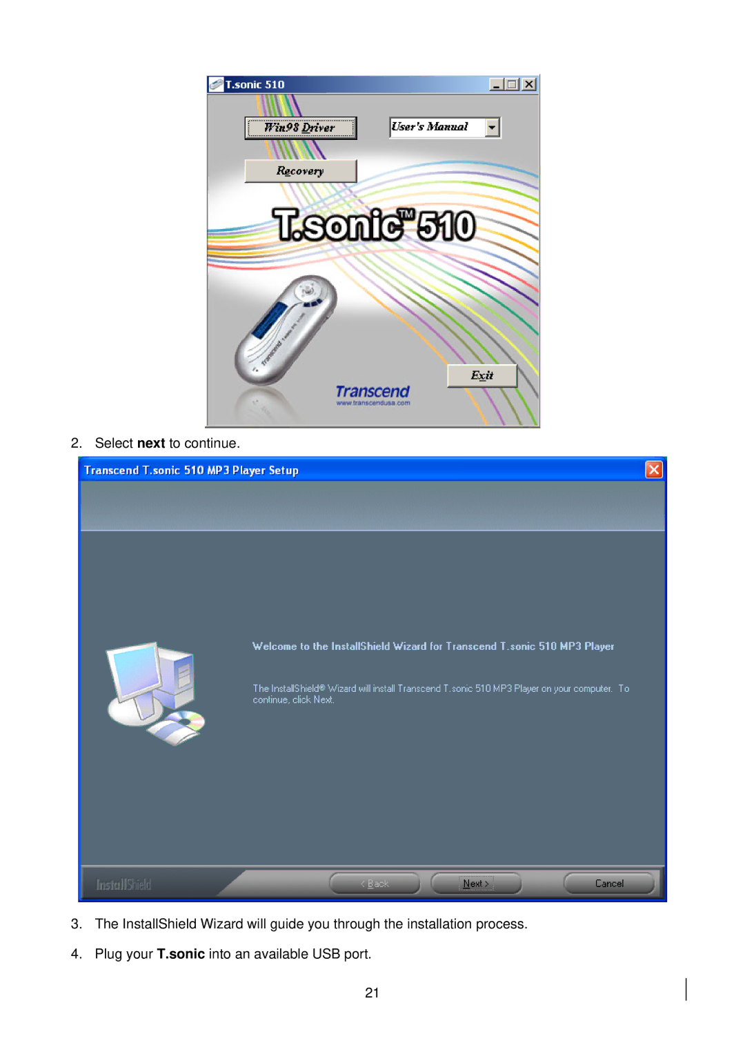 Transcend Information 510 user manual 