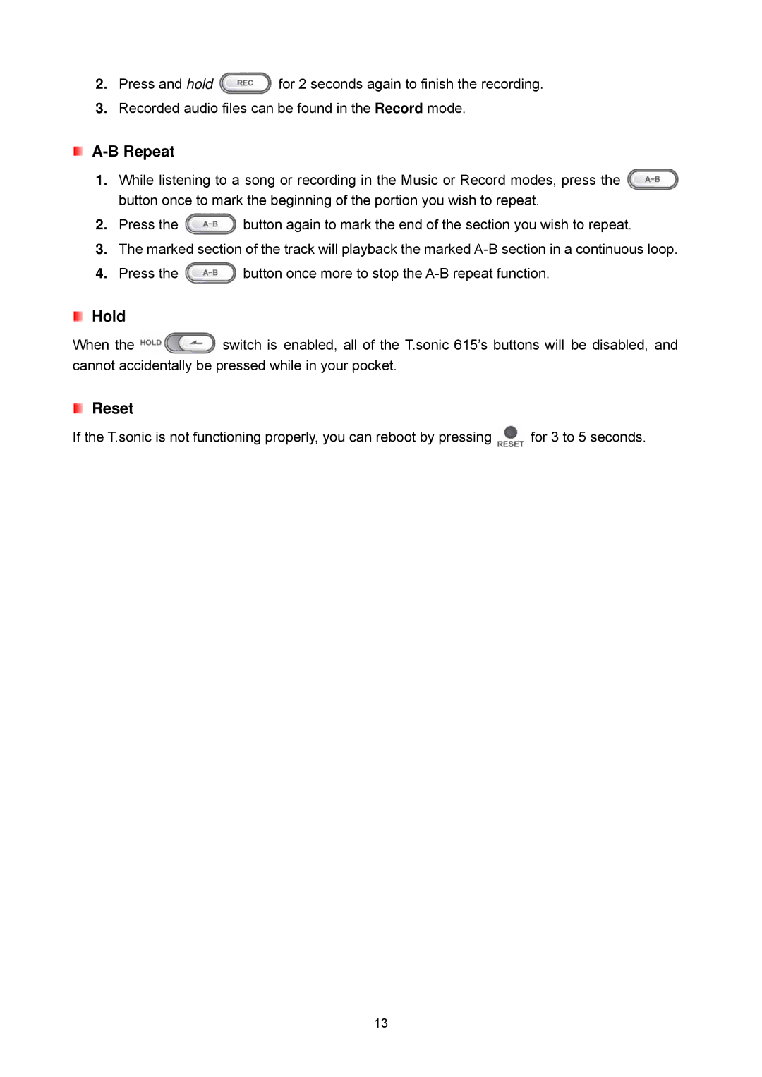 Transcend Information 615 user manual Repeat 