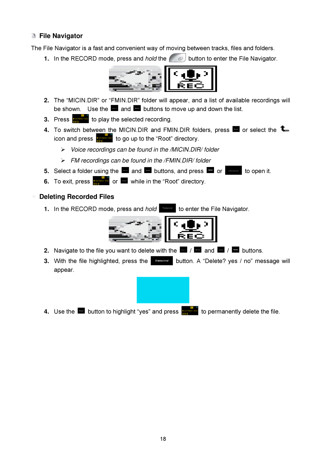 Transcend Information 615 user manual File Navigator 